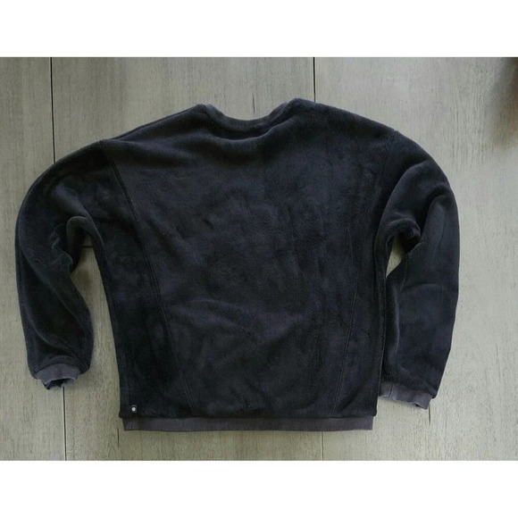 Athleta Girl Feelin Great 2.0 Sweatshirt Size XL 14 Black Velor Athletic - Picture 2 of 9